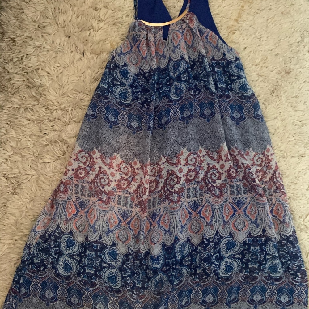 Bandanna Blue Print Beach flowy Dress